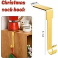 thumbnail image 3 of 8 Pack Christmas Stockings Holder Hanger,Metal Hooks for Hanging Christmas Stockings,Stocking Holders for Mantle for Christmas Decorations (8Gold, 8), 3 of 6