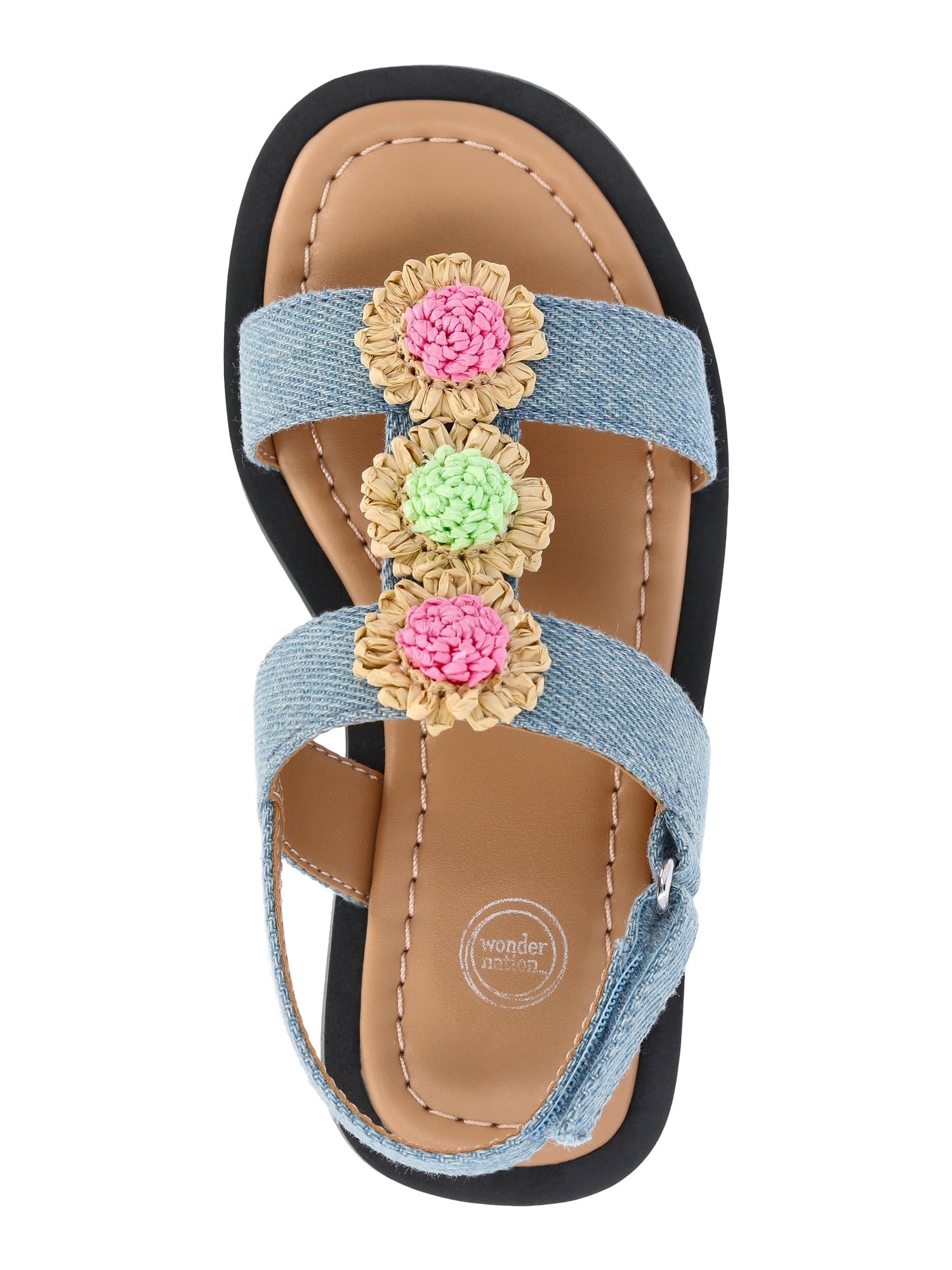 Wonder Nation Toddler Girls Floral Sandals
