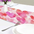 thumbnail image 6 of GZHJMY Valentine's Day Watercolor Heart Table Runner Seasonal Table Cloth Runner for Kitchen Dining Table Wedding Party Holiday Coffee Dining Home Decor 13 x 70 Inches, 6 of 7