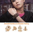 thumbnail image 4 of 20 Set Metal Tree Spikes and Studs 12mm x 8mm Screw Back Leathercraft, Copper Gold, 4 of 6