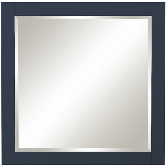 Sunny Wood Bt3636mr Blue Topaz 36" W X 36" H Square Wood Framed Bathroom Wall Mirror -