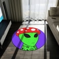 thumbnail image 4 of Red Mushroom Head Green Alien Freckles Space Cartoon Tattoos UFO Cows Milk, 4 of 5