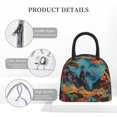 thumbnail image 4 of Haiem Galactic Jungle Dinosaurs Printed Lunch Bag Women, Lunch Box Lunch Bag for Women, Small Leakproof Cute Lunch Tote Large Capacity Reusable Insulated Cooler Lunch Container, 4 of 6