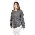thumbnail image 2 of Blusa con manga kimino Roman Fashion /Tallas Extras, 1041 (Gris) gris 38, 2 of 6