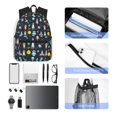 thumbnail image 3 of KLL Rocket Space Print Laptop Backpack,Lightweight Backpack for Women Men Travel Daypack Fit for Travel Hiking Weekend, 3 of 6