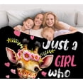 thumbnail image 4 of Giraffe Blanket Gifts for Women Adults,Flannel Animal Throw Blanket Gift Home Decor for Bed Couch Outdoor 50"x40", 4 of 7