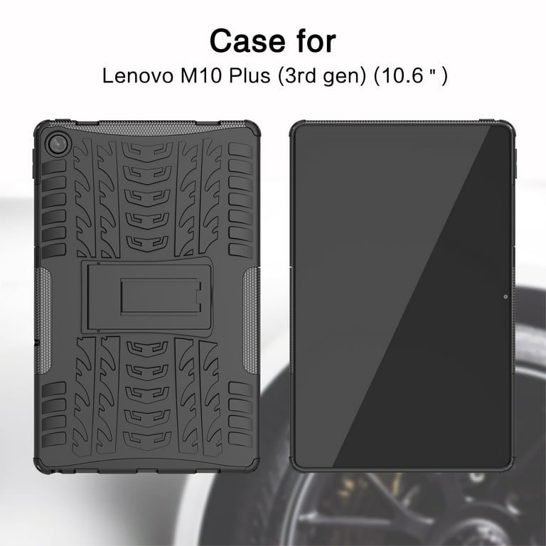 for Lenovo Tab M10 Plus (3rd Gen) 10.6 2022, Anti-falling Rugged Double  Protection Case Cover with Kickstand for Lenovo Tab M10 Plus (3rd Gen) 10.6  inch TB-125F/TB-128F,Black 
