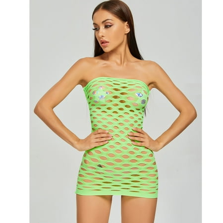 

amousa Underwear Women Women Fishing Net Stocking Lingerie Sleepwear Bodysuit Dress Underwear Pajamas