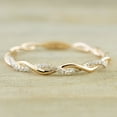 thumbnail image 1 of Sterling Silver Stack Twisted Ring Twist Ring Stackable Diamond Rings Wedding Party Women Fashion Ring(Golden,6), 1 of 1