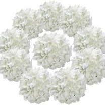 Simulation Silk Hydrangea Flower Head Color Of White , Hydrangea Heads Artificial Flowers Heads With Stems For Home Wedding Decor Pack Of 10