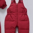thumbnail image 6 of ATOGUTA Girls Snowsuit Hoodeed Waterproof Snow-proof Outdoor Sports Daily Winter Warm Ski Set Wine, 6 of 7