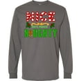 thumbnail image 3 of Inktastic Nice Until Proven Naughty with Holly and Gingerbread Man Long Sleeve T-Shirt, 3 of 5