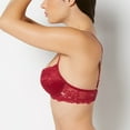 thumbnail image 2 of Push Up Plunge bra with Romantic Lace in Plum Rose, 2 of 5