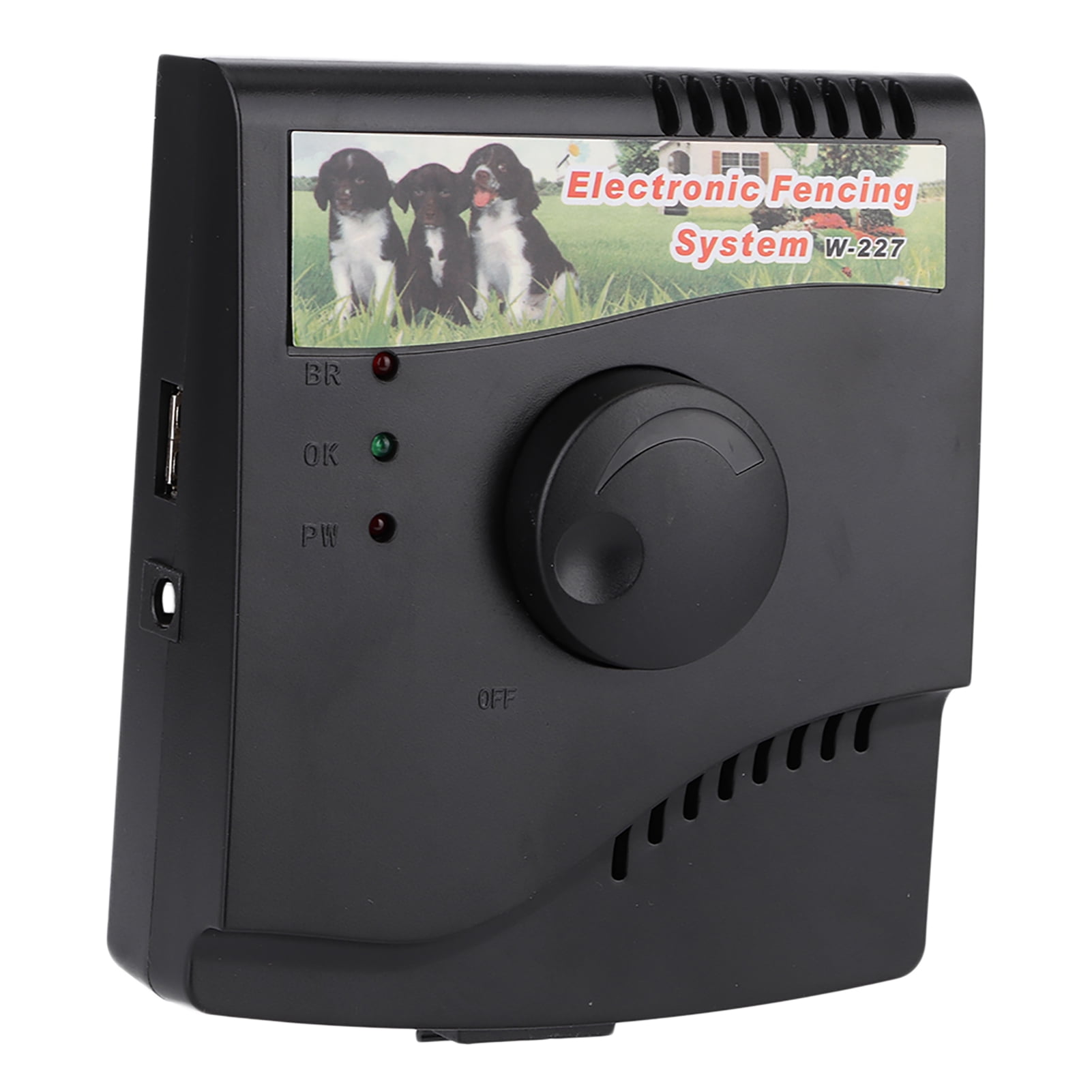 Yajisi Waterproof Pet Dog Electric Fence Containment System, One Transmitter with Two Receivers, 110-240V, Expandable Circular Boundary