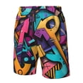 thumbnail image 4 of Pofeuu Vibrant Graffiti Urban Art Prin Men's Swim Trunks Quick Dry Bathing Suit Swimming Board Shorts Mesh Lining Beach Swimwear-Large, 4 of 6