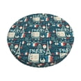 thumbnail image 2 of Xecao's France and Paris Print Stool Covers offer stylish, washable protection for PU round bar stools, perfect for home or commercial use., 2 of 7