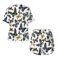 thumbnail image 5 of Lsque Watercolor Butterflies Women's Short-Sleeved Pajama Set - 2 Piece Soft and Lightweight Sleepwear Set-X-Large, 5 of 9