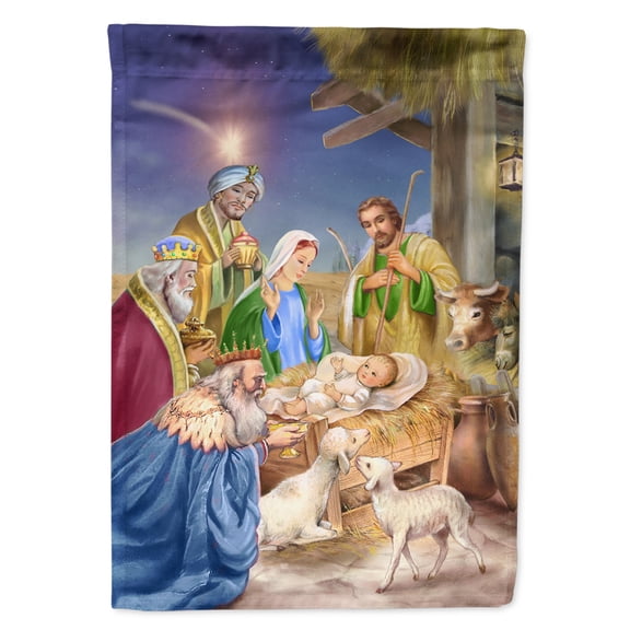 Carolines Treasures APH6897GF Christmas Nativity with Wise Men Flag Garden Size Small multicolor