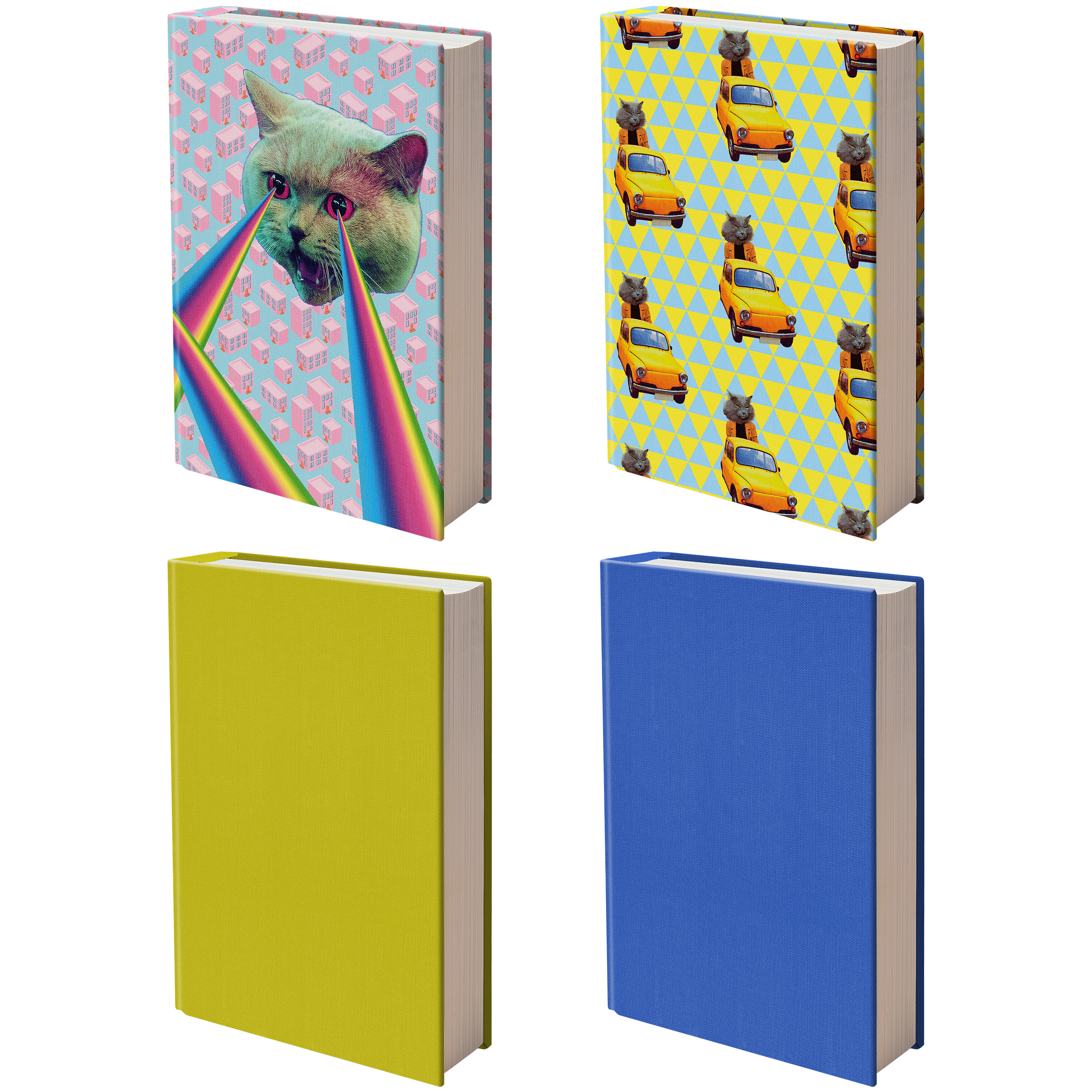 Ellopi 9" x 11" Jumbo Stretchable Book Covers Cool Print or Solid Book