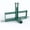 Green, variant on 3-Point Hitch Drawbar with 2" Receiver and Suitcase Weight Brackets, Category 1 Quick Hitch Adapter for Tractor Towing Ballast and Implement Attachment, Black/Green
