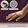 thumbnail image 6 of ODIKA 6'x9' Washable Area Rug Easy Care, Non-Shedding, Pink Purple Gothic Plum Boho Decorative Flower Vinyl Victorian Scroll Motif for Queen Size Bedroom Under Bed Master Suite, 6 of 7