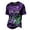 Purple, variant on YNGKMEA Men's Halloween T Shirt Short Sleeve Pumpkin Skeleton Graphic T-Shirts Crew Neck Casual Summer Shirts