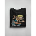 thumbnail image 3 of Hot Rod Scooter Board Sweatshirt Women -T-Line Designs, Female Medium, 3 of 4