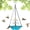 Blue B, variant on LEJHVAQK Solar Cascade Hanging Bird Bath Fountain - 18" Artistic Scalloped Glass Bowl with Solar Powered Pump - Elegant Outdoor Birdfeeder & Water Feature for Garden, Yard & Patio Decor