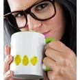 thumbnail image 2 of 3drose, Three Little Yellow Easter Chicken Singing, 11oz Two-tone Green Mug, 2 of 6