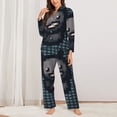 thumbnail image 3 of Lsque The Binding of Isaac Pattern Long Sleeve Pajama Set for Women - Soft 2-Piece Sleepwear and Loungewear Set with Pockets, Comfy Nightwear, 3 of 8