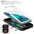 thumbnail image 5 of Decase Shockproof Rugged Case with Built-in Ring Kickstand & 360° Full Protection Anti-Scratch Privacy Slide Cover for Samsung Galaxy S20 FE,Magnetic Car Mount Compatible, Card Slot Design,A, 5 of 11
