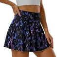 thumbnail image 3 of Xoenoiee Butterfly Music Note Print Women's Tennis Skirt Pleated Active Athletic Skort Lightweight Golf Skort for Running Training Sports, XL, 3 of 7