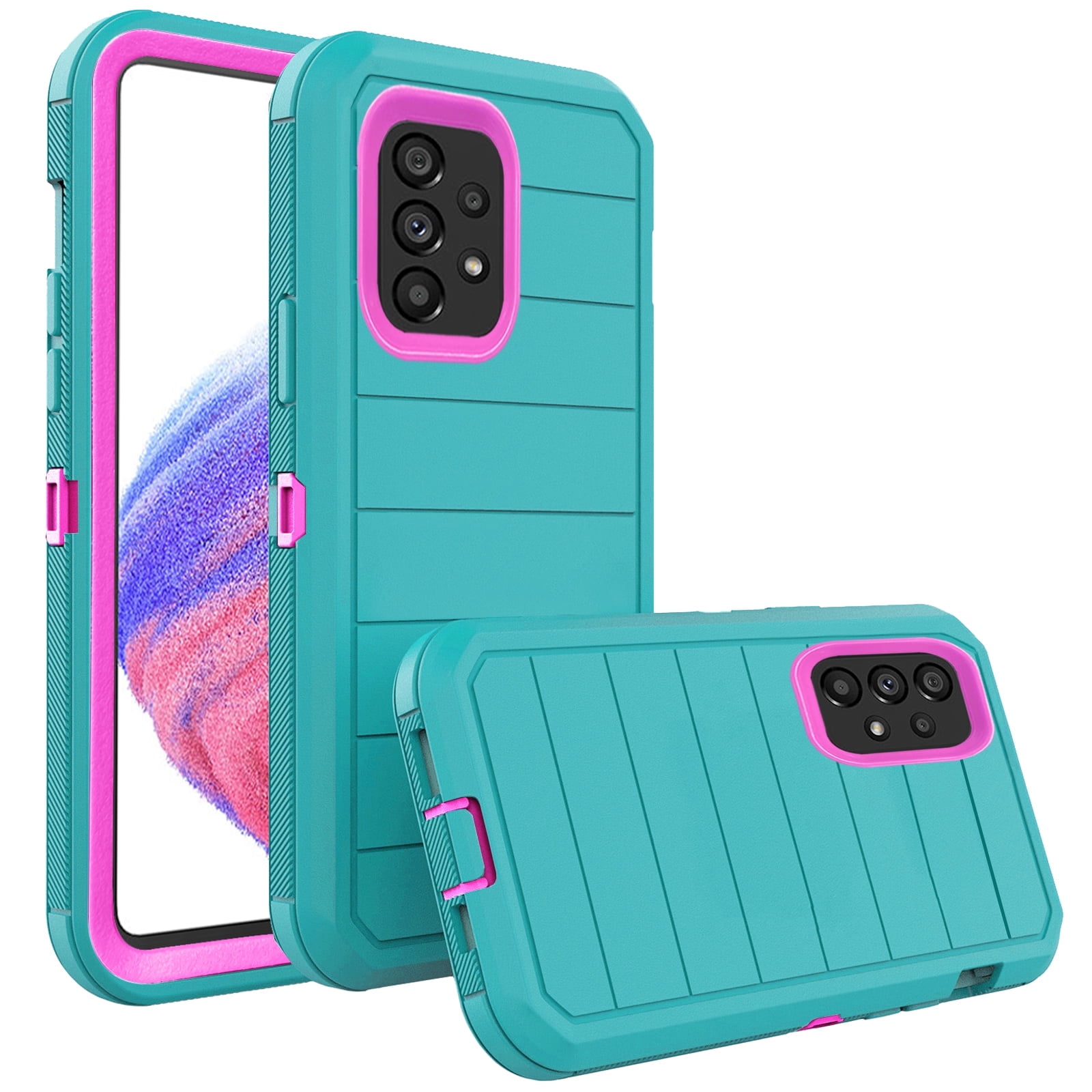 Asuwish Compatible with Samsung Galaxy A53 5G Phone Case Hybrid Rugged Shockproof Hard Protective Drop Proof Full Body Heavy Duty Mobile Cell Cover for A 53 G5 53A SM A536U 6.5" 2022 Women Men Green