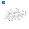 thumbnail image 3 of iDesign, Stainless Steel Sink Dish Drainer Rack with Tray Kitchen Drying Rack, Clear, 3 of 6