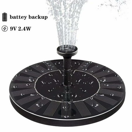 VicTsing 9V 2.4W Solar Fountain Solar Fountain Pump for Pond Pool Garden Fish with Battery Backup Latest Solar Panel Kit Water Pump Water Fountain Pump with 4 Different Spray Pattern