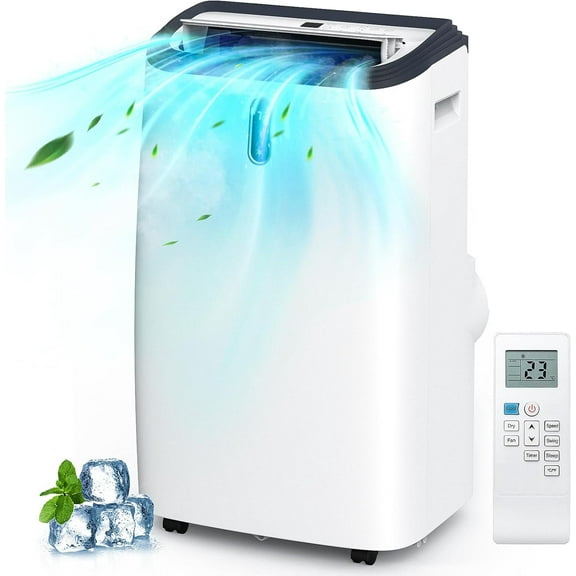 Moifoi 12000BTU Portable Air Conditioners with Remote Control, 3-in-1 Free Standing Cooling AC Unit with Fan & Dehumidifier, Cools Room up to 550 sq.ft, Smart/Sleep Mode,3 Speed,Auto Swing,24H Timer