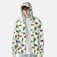 thumbnail image 3 of Pofeuu Cartoon Sea Turtle Print Sun Protection Outdoor Lightweight Full Zip UV Cooling Hoodie Long Sleeve Summer Clothing for Outdoor Hiking-XX-Large, 3 of 5
