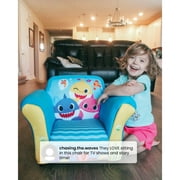Baby Shark Upholstered Accent Chair with Sculpted Frame by Delta Children, Blue
