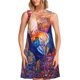 thumbnail image 1 of Easygdp Rooster Oil Painting para Vestido Transpirable de Mujer, Vestido Suelto de Manga Corta con Pliegues y Bolsillos para el Verano, 1 of 7