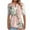 #1-Pink, variant on Patlollav Womens Tops Short Sleeve Floral Print Lace Mesh Splicing Pullover V-Neck Blouse