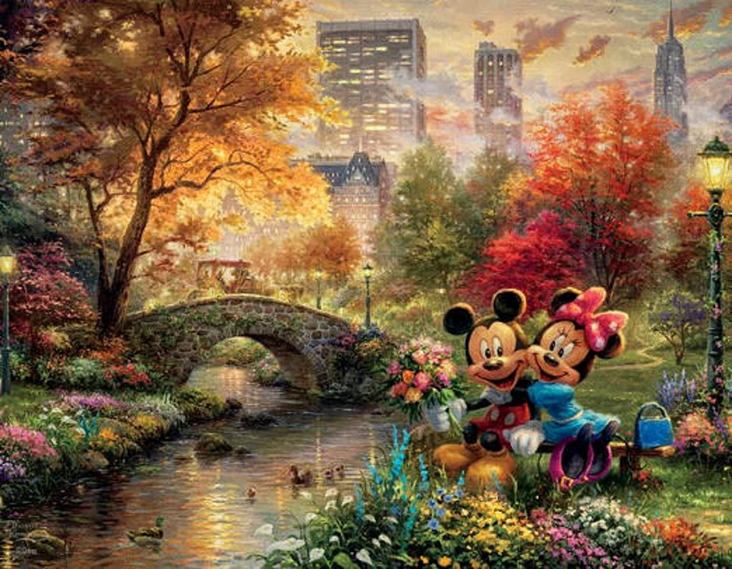 Ceaco: Thomas Kinkade - The Disney Collection (Cinderella, Lion King, Mickey & Minnie, Little Mermaid) 4-in-1 Puzzle Set