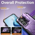 thumbnail image 4 of FITO For Samsung Galaxy S24 Case, Phone Case with Screen Protector and Kickstand (Purple), 4 of 7