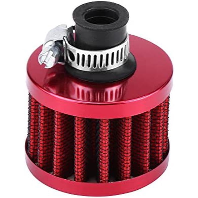 Filtro de aire de admisión de aire frío universal de 12 mm con abrazadera para coche, filtro de admisión de aire automático de alto flujo, redondo y cónico para scooter, ATV, Dirt Pit Bike, motoc