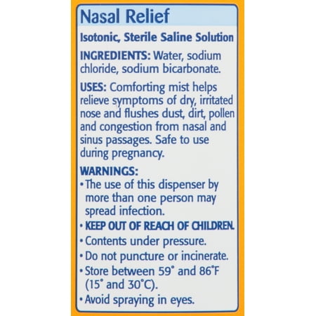 Arm & Hammer Simply Saline Nasal Relief Nasal Mist 4.25 Fl Oz Can