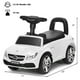 Costway AMG Mercedes Benz Licence Enfants Monter sur Voiture Push avec Klaxon de Musique et Stockage Blanc – image 2 sur 9