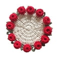 thumbnail image 1 of SXcggal One Knitted Decorative Small Flower Frame 5.5cmx7cm DIY Handmade Decorative Small Flower Frame Can Be Paired With Knitted Roses Home Decoration Artistic Desktop Decoration, 1 of 8