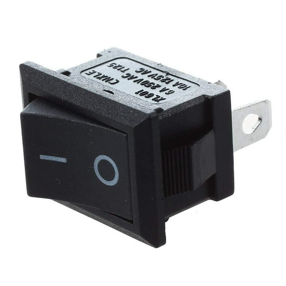 Mini Rocker Switch 2 PIN ON-OFF SPST 125VAC/6A 250VAC/3A Black KCD117S 2X/5X/10X