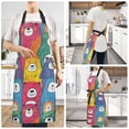thumbnail image 6 of Funny Colorful Bears Kitchen Apron with 2 Pockets Adjustable waterproof Cooking Aprons for Women Men Chef, 6 of 7