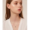 thumbnail image 3 of Dainty Teardrop Necklace for Women Girls Sterling Silver Minimalist Simple Tiny Oval Bead Beans Pear-Shaped Pendant Choker BFF Necklace Fashion Adjust, 3 of 4