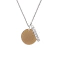thumbnail image 2 of Delight Jewelry Acrylic 1 1/8" Disc Goldtone Silvertone Sisters Best Friends Forever Bar Charm Necklace, 23", 2 of 4